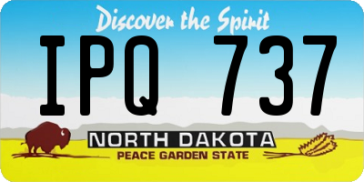 ND license plate IPQ737