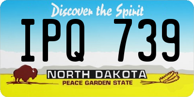 ND license plate IPQ739