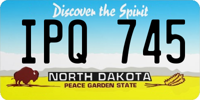 ND license plate IPQ745