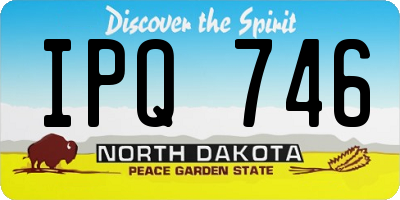 ND license plate IPQ746