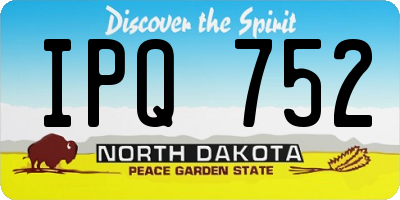 ND license plate IPQ752