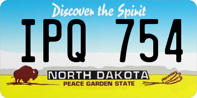 ND license plate IPQ754