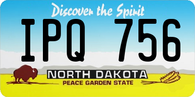 ND license plate IPQ756