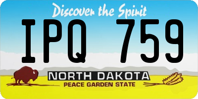 ND license plate IPQ759