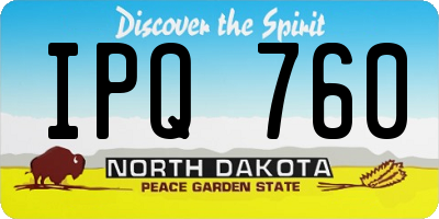 ND license plate IPQ760
