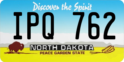 ND license plate IPQ762
