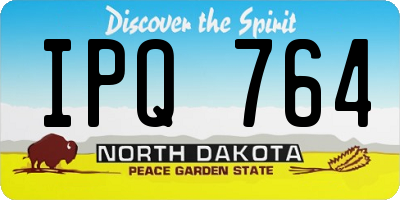 ND license plate IPQ764