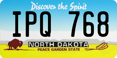ND license plate IPQ768