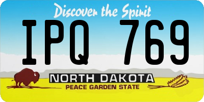 ND license plate IPQ769