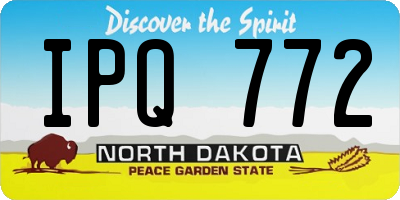 ND license plate IPQ772