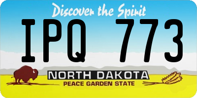 ND license plate IPQ773