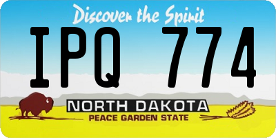 ND license plate IPQ774