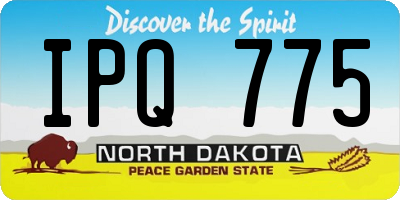 ND license plate IPQ775