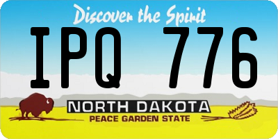 ND license plate IPQ776