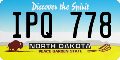 ND license plate IPQ778