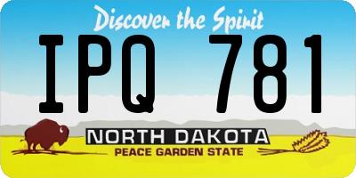 ND license plate IPQ781