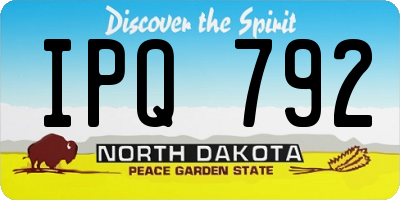 ND license plate IPQ792
