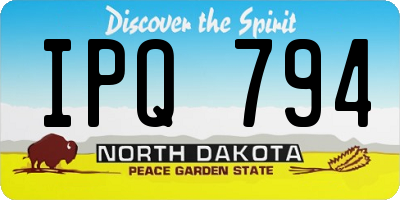 ND license plate IPQ794