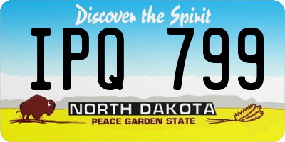 ND license plate IPQ799
