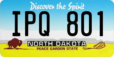 ND license plate IPQ801