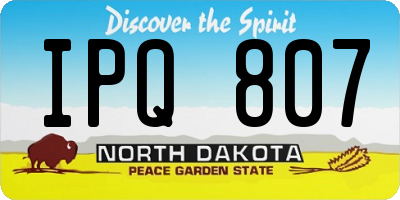ND license plate IPQ807