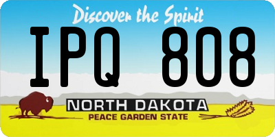 ND license plate IPQ808