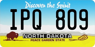 ND license plate IPQ809