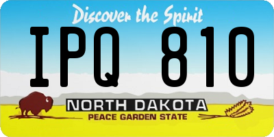 ND license plate IPQ810