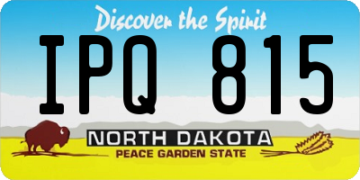 ND license plate IPQ815