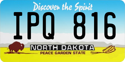 ND license plate IPQ816