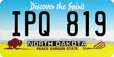 ND license plate IPQ819