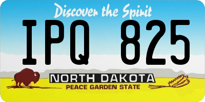 ND license plate IPQ825