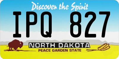 ND license plate IPQ827