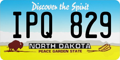 ND license plate IPQ829