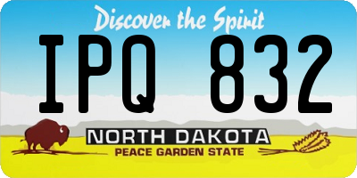 ND license plate IPQ832
