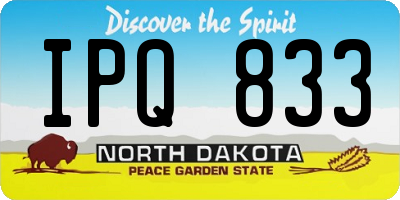ND license plate IPQ833