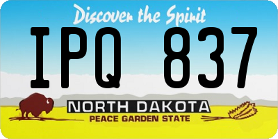 ND license plate IPQ837