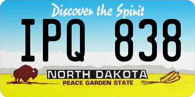ND license plate IPQ838