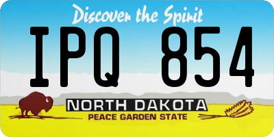 ND license plate IPQ854