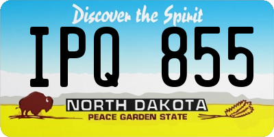 ND license plate IPQ855