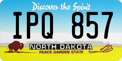 ND license plate IPQ857