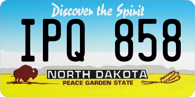 ND license plate IPQ858