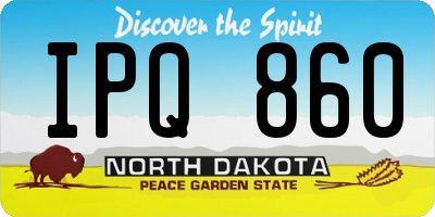 ND license plate IPQ860