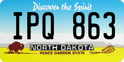 ND license plate IPQ863