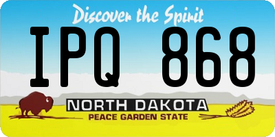 ND license plate IPQ868
