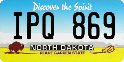ND license plate IPQ869