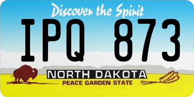 ND license plate IPQ873