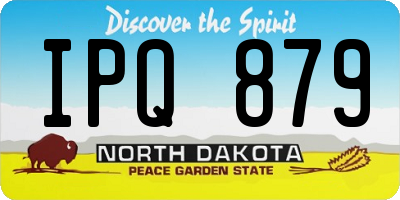ND license plate IPQ879