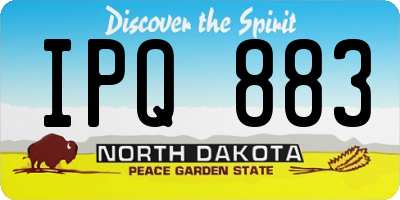 ND license plate IPQ883
