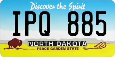 ND license plate IPQ885